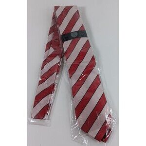 ESPN Gameday Mens Tie Striped Red Pink Black NWT Sports